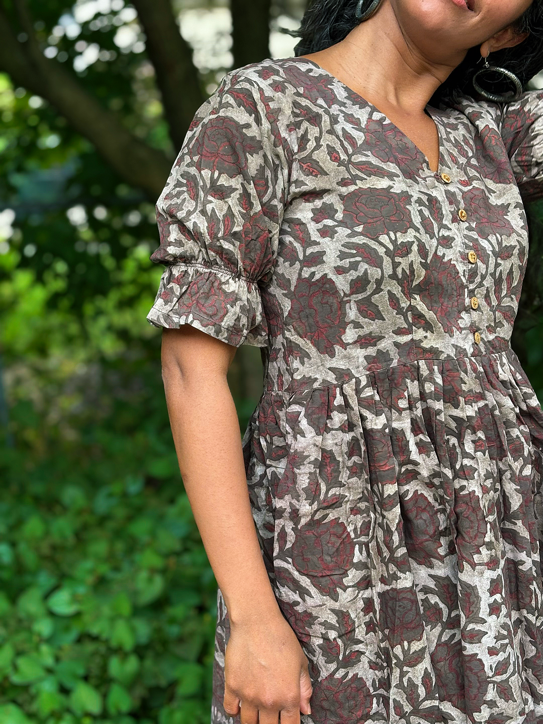 Desert Rose 100% Cotton Midi Dress