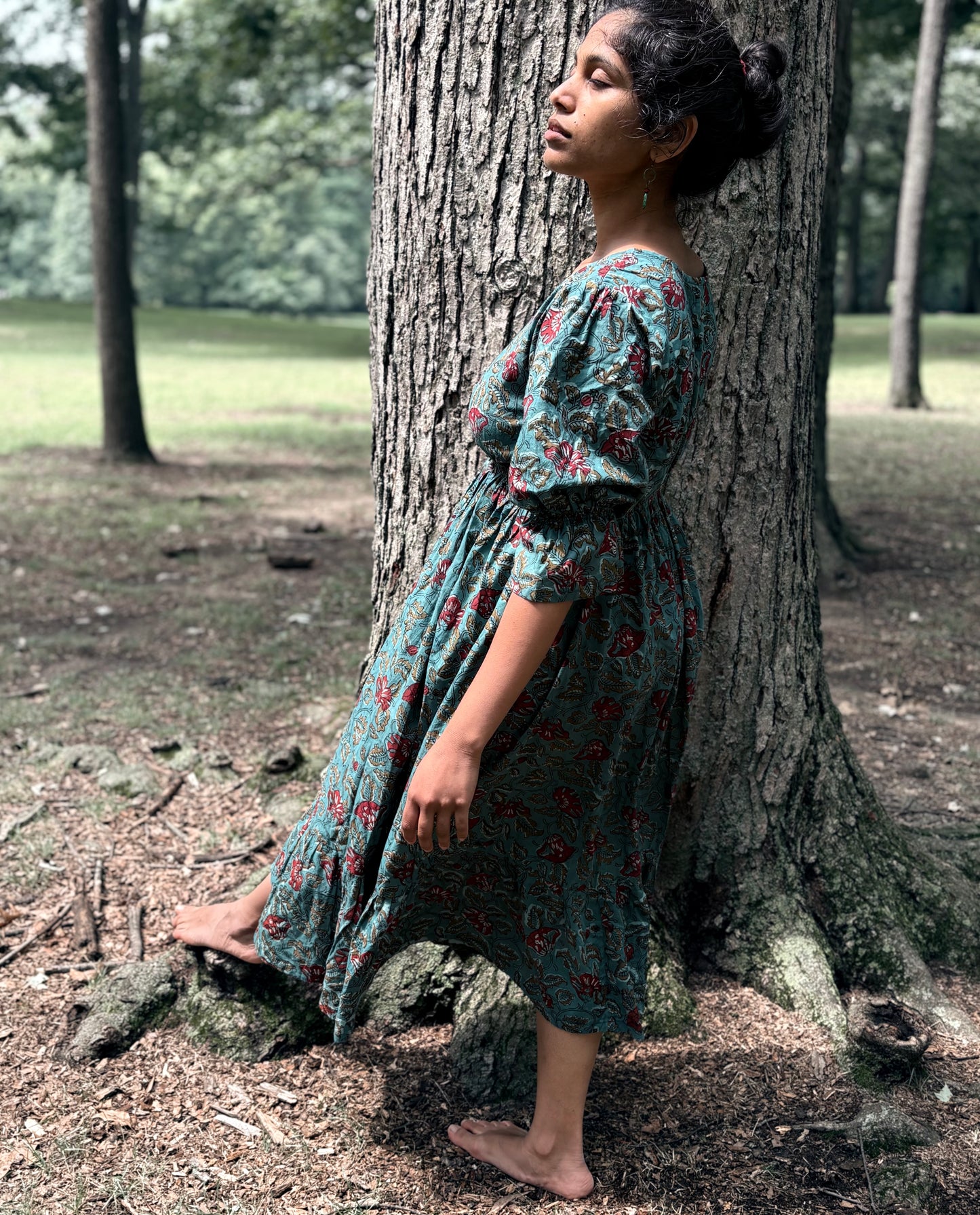 Poppy Princess 100% Cotton Midi Dress