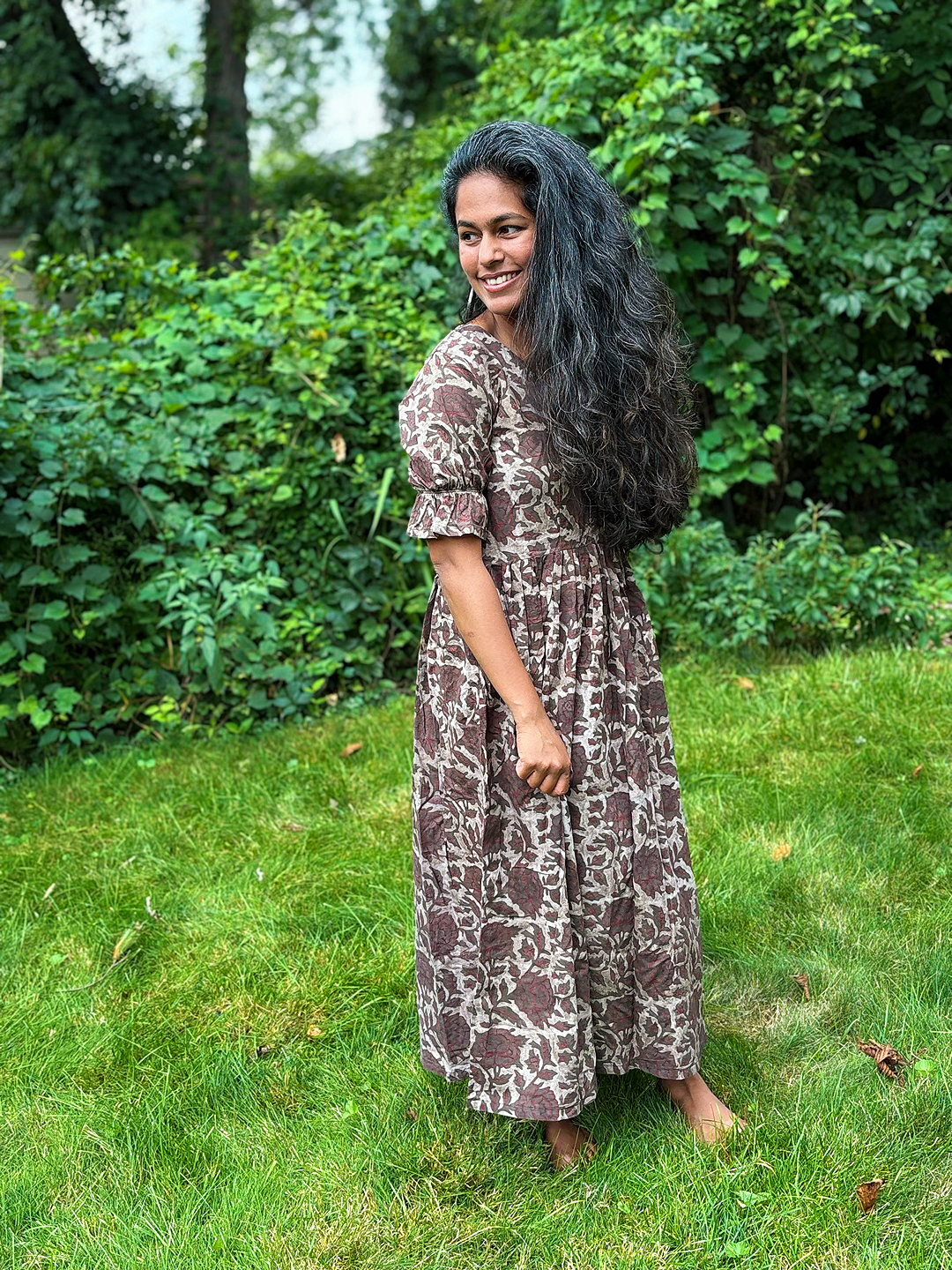 Desert Rose 100% Cotton Midi Dress