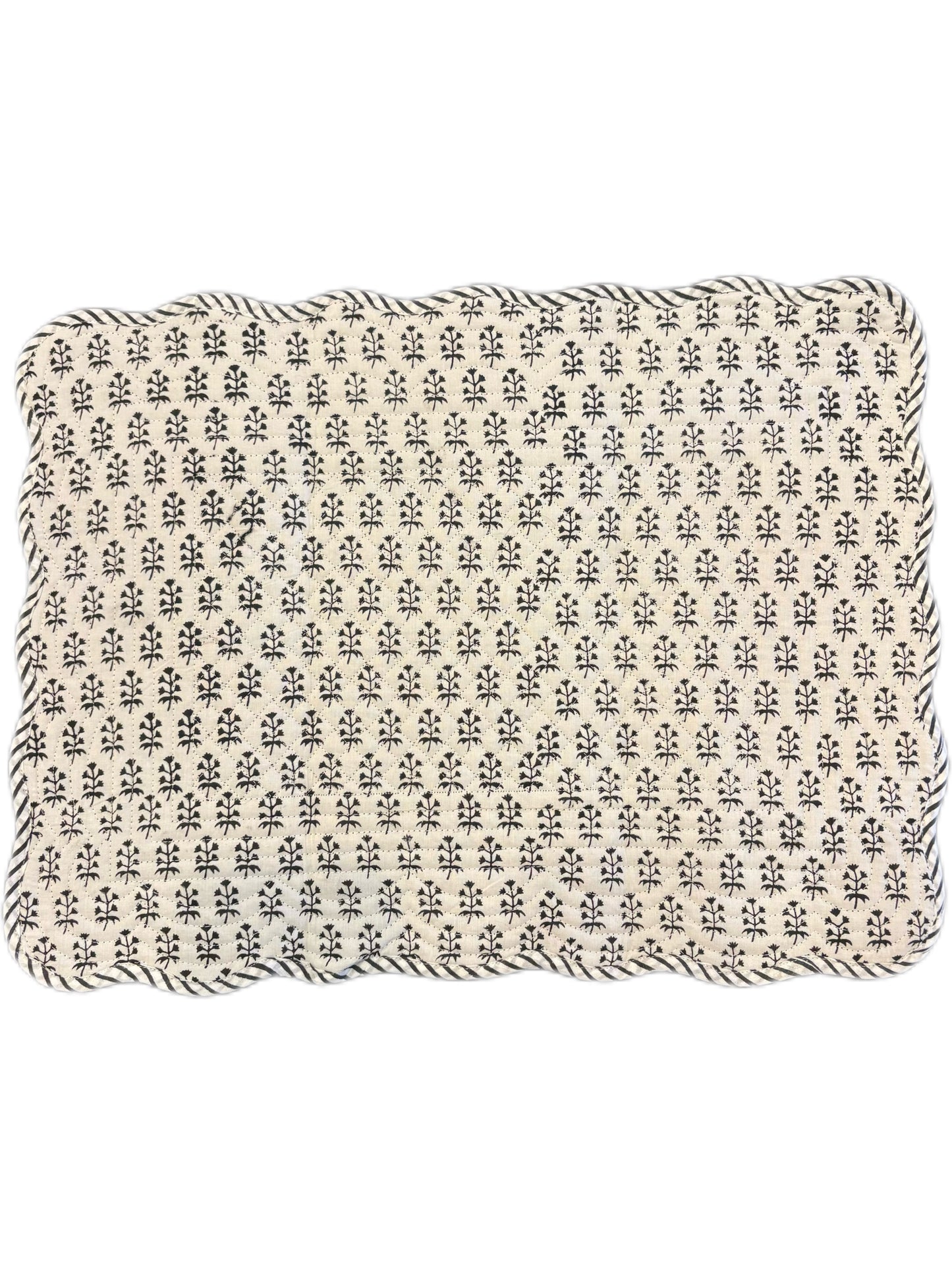 Midnight Lotus Scalloped Placemats