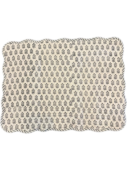Midnight Lotus Scalloped Placemats