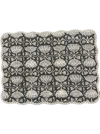 Midnight Lotus Scalloped Placemats