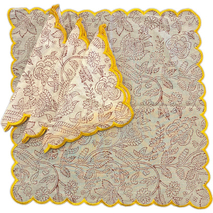 Golden Harvest Embroidered Napkins